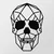 Wallity Zidna dekoracija Skull, 50x35 cm, 1.2mm, Crna