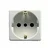 GEWISS GW20205 Italijanski / nemački standard utičnica 250V AC - 2P+E 16A - P30 - 2 Modula - Sistem beo