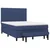 Vidaxl Box spring postelja z vzmetnico moder 140x190 cm blago