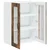 Vidaxl Stenski stekleni omarica LUCCA Dimljen hrast 60 x 31 x 80 cm