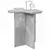 Bocni stol 2 pcs Betonska siva O 39 x 38 cm Konstruirano drvo