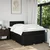 Vidaxl Box spring postelja z vzmetnico črn 120x200 cm blago