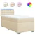 SPRING Box postelja z vzmetnico krem 80x200 cm blago