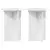 Stalak za biljke 2 pcs Bijela visokog sjaja O29,5 x 40 cm