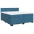 Vidaxl Box spring postelja z vzmetnico modra 200x200 cm žamet