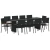 Vrtni set za objed 11 pcs Crna poliratan