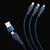 BASEUS Kabel 4 v 1 USB+USB-C na USB-C/iPhone Lightning/micro USB, 1,2 m – črn