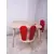 HANAH HOME Dečiji sto i stolica Bunny One Chair Set Red Brown
