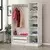 Hanah home Ormar Kale 135x190x52cm Belo-Crni