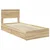 Krevet s od storage Sonoma hrast 90 x 190 cm Konstruirano drvo
