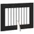 Vrata za pse s postoljem 4 pcs Crni hrast 80 x 60 cm