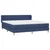 Vidaxl Box spring postelja z vzmetnico modra 180x200 cm blago
