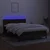 Vidaxl Box spring postelja z vzmetnico LED črna 140x190 cm blago