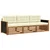 Set vanjskih sofa 3 pcs Prirodna i krem Poliester