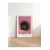 WallXpert uramljena slika 115214, The Black Peacock Ohare Kosona, crni paun, ružičasta pozadina, 50 x 70 cm, ram u boji prirodnog drveta