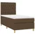Vidaxl Box spring postelja z vzmetnico temno rjav 90x190 cm blago