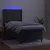 Vidaxl Box spring postelja z vzmetnico LED temno siva 90x200 cm žamet
