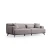 Atelier del Sofa Trosed Jaguar 3, 240x100x75 cm, Sivi