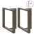 Noge za blagovaonski stol T-oblika 2 kom Crne 70x35x(72-73) cm Čelik