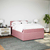 VIDAXL Box spring postelja z vzmetnico roza 140x190 cm žamet