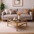 Hanah Home klub sto Capella 95, 95 cm, orah / travertin