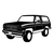 Wallity Zidna dekoracija Chevrolet K5 Blazer, 60 x 33 cm, Crna