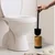 KADAX Prostostoječa WC krtača za kopalniške stranišča, leseni videz, rjava, 35,6 cm