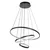 Rabalux Visilica sa daljinskim Beliza, 3 prstena, LED 95W, 3000-6500K, 60cm, Crna