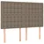 Krevet box spring s madracem LED smeđesivi 140x200 cm tkanina