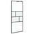 Zid za walk-in tuš Crna 90 x 195 x 0,5 cm Staklo i aluminij