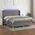 Vidaxl Box spring postelja z vzmetnico LED temno siva 180x200 cm blago