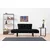 Atelier del Sofa Dvosed na razvlačenje Nitta 155x85x70cm Crni