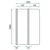 REA-K9777 - Sklopivi paravan za kadu AGAT 140x100 cm brušeno zlato/prozirno staklo