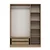 Hanah Home ormar sa reflektujućim staklom Nisa 20647, 135 cm, dore