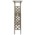 Pergola s vratima 116 x 40 x 204 cm siva od masivne jelovine
