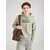 JACK & JONES Majica JORGREENE kaki/jelka/bela