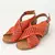 Kožne ženske sandale 3407 koralno crvene