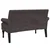 Vidaxl Klop z naslonom temno rjava 120x62x75,5 cm blago