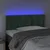 Vidaxl LED posteljno vzglavje temno zeleno 90x5x78/88 cm žamet