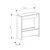 Hanah Home Pomoćni sto Simpi, 55x60x20 cm, Beli