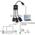 Lanberg USB tip-C(F) - USB-A(F) 3.1 adapter črne barve