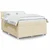 Vidaxl Box spring postelja z vzmetnico krem 140x190 cm blago