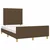 Vidaxl Posteljni okvir brez vzmetnice temno rjav 120x200 cm blago