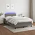 Vidaxl Box spring postelja z vzmetnico LED temno siva 120x190 cm blago