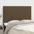 Vidaxl Vzglavje postelje temno rjavo 144x5x118/128 cm blago