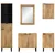 vidaXL vidaXL 5 kosov kopalniškega pohištva Brown Solid Wood Mango, (21828130)
