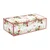 3-piece strawberry-shaped porcelain appetizer bowl set, with bamboo tr