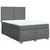 vidaXL vidaXL Box spring posteljni z vzmetnico temno siv 140x190 cm blago, (21321564)