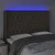 LED uzglavlje smeđesivo 147 x 16 x 118/128 cm od tkanine