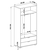 Hanah Home Garderober 1600-015, 90x183x45 cm, Beli